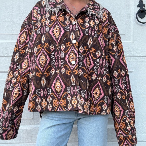 NWT Brown Aztec Jacket Sz M - Picture 2 of 6